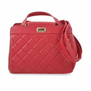 Badgley Mischka Red Vegan Leather Double Compartment w/Turn Lock MSRP $179